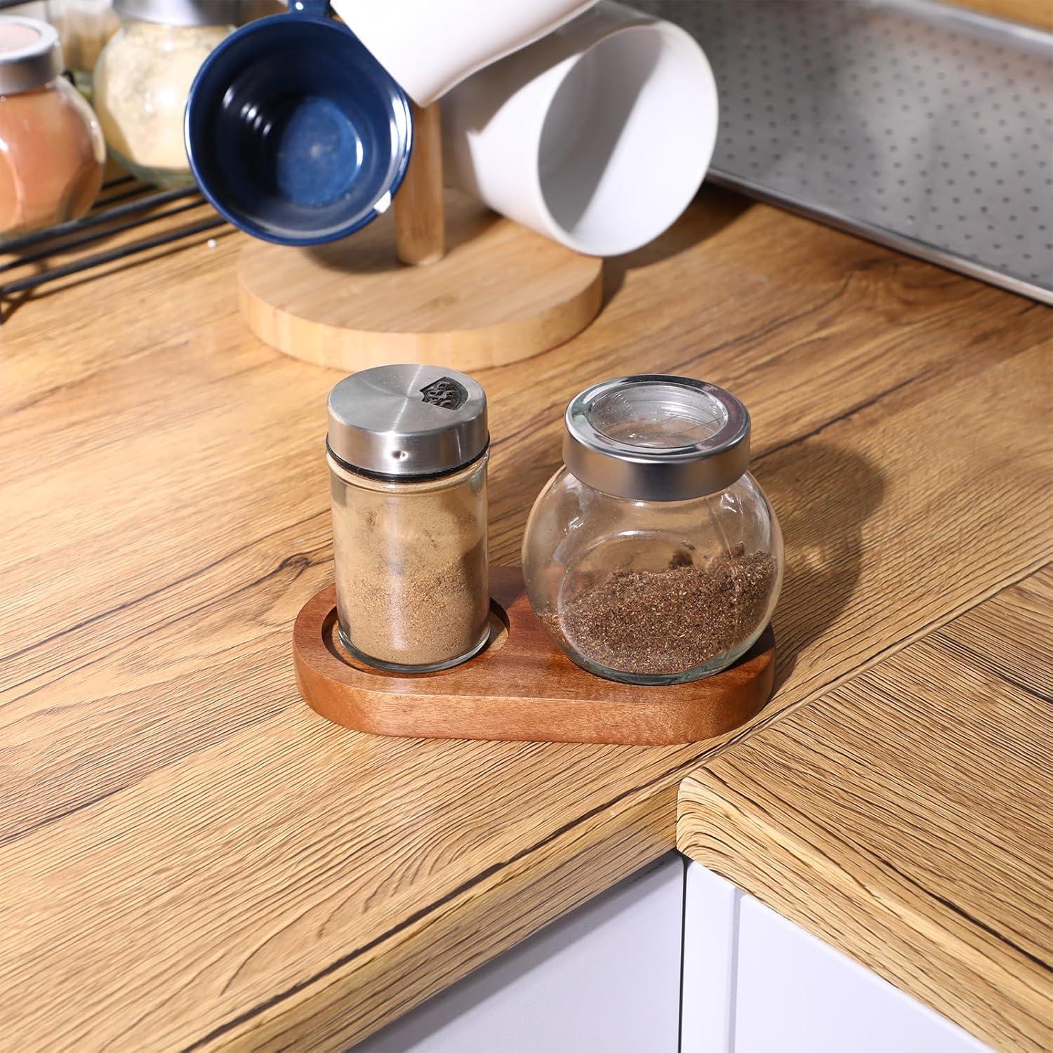 Bandeja de Madera para Molinillos de Sal y Pimienta FdcLixuvol