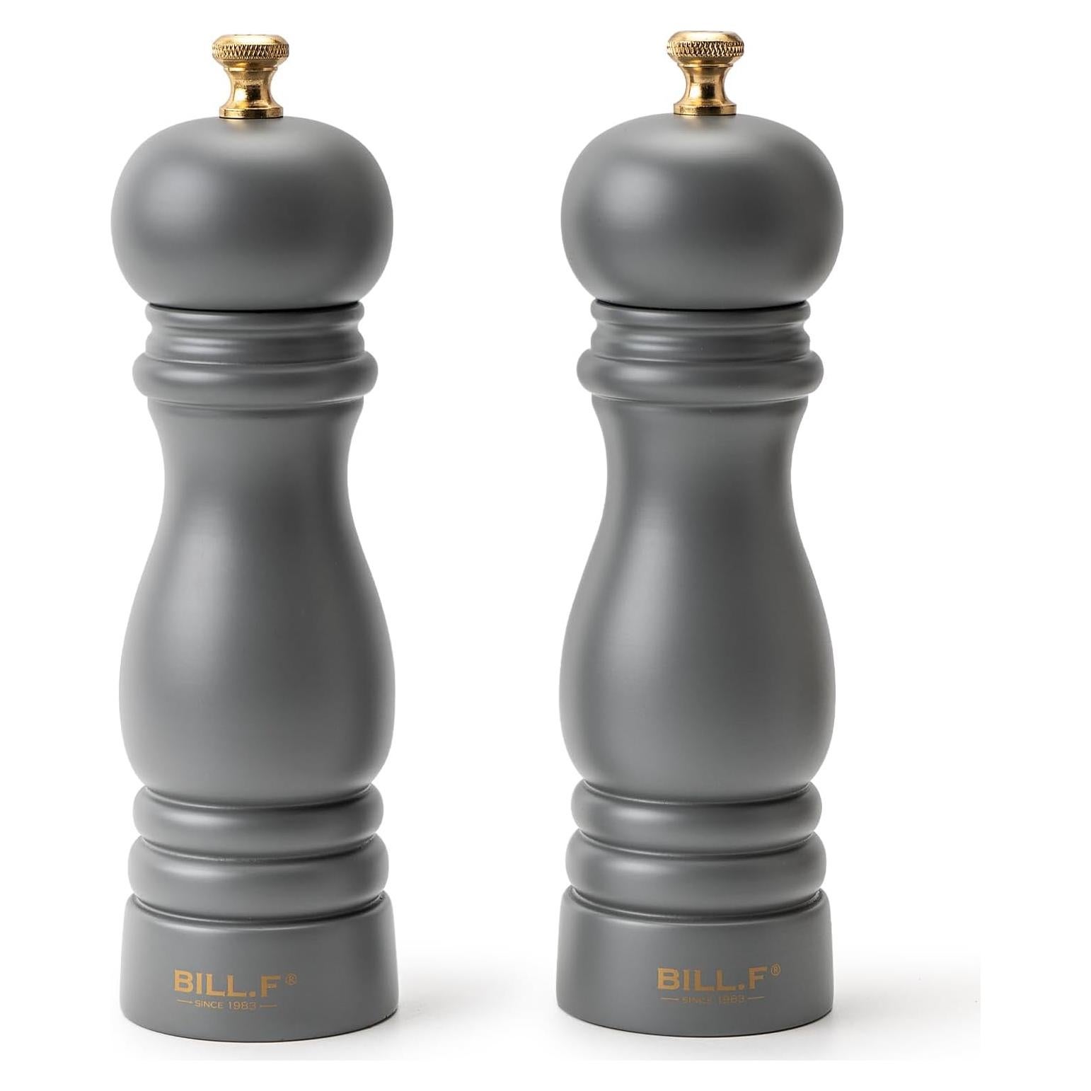Juego de 2 Molinos de Sal y Pimienta BILL.F 17,78 cm Gris