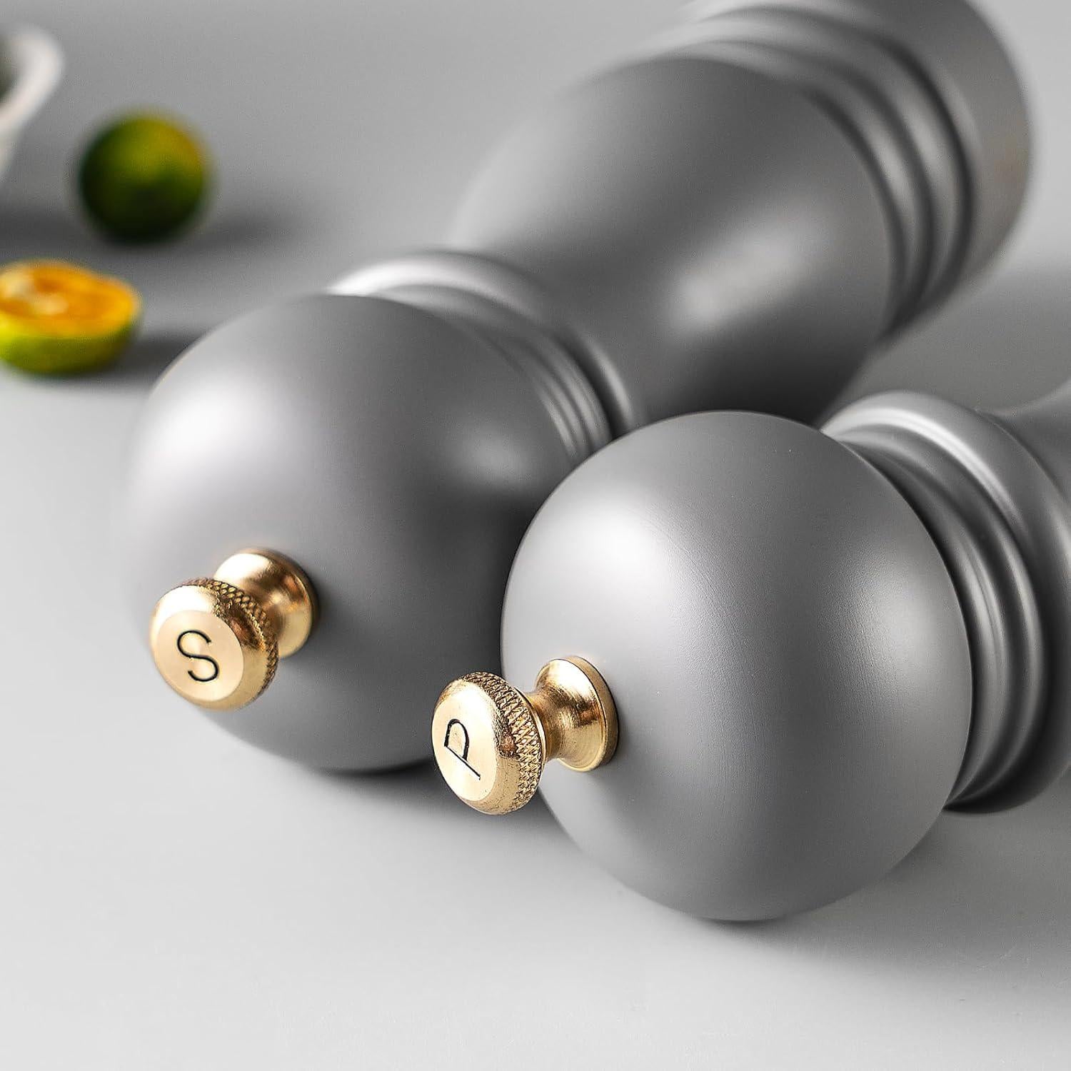 Juego de 2 Molinos de Sal y Pimienta BILL.F 17,78 cm Gris