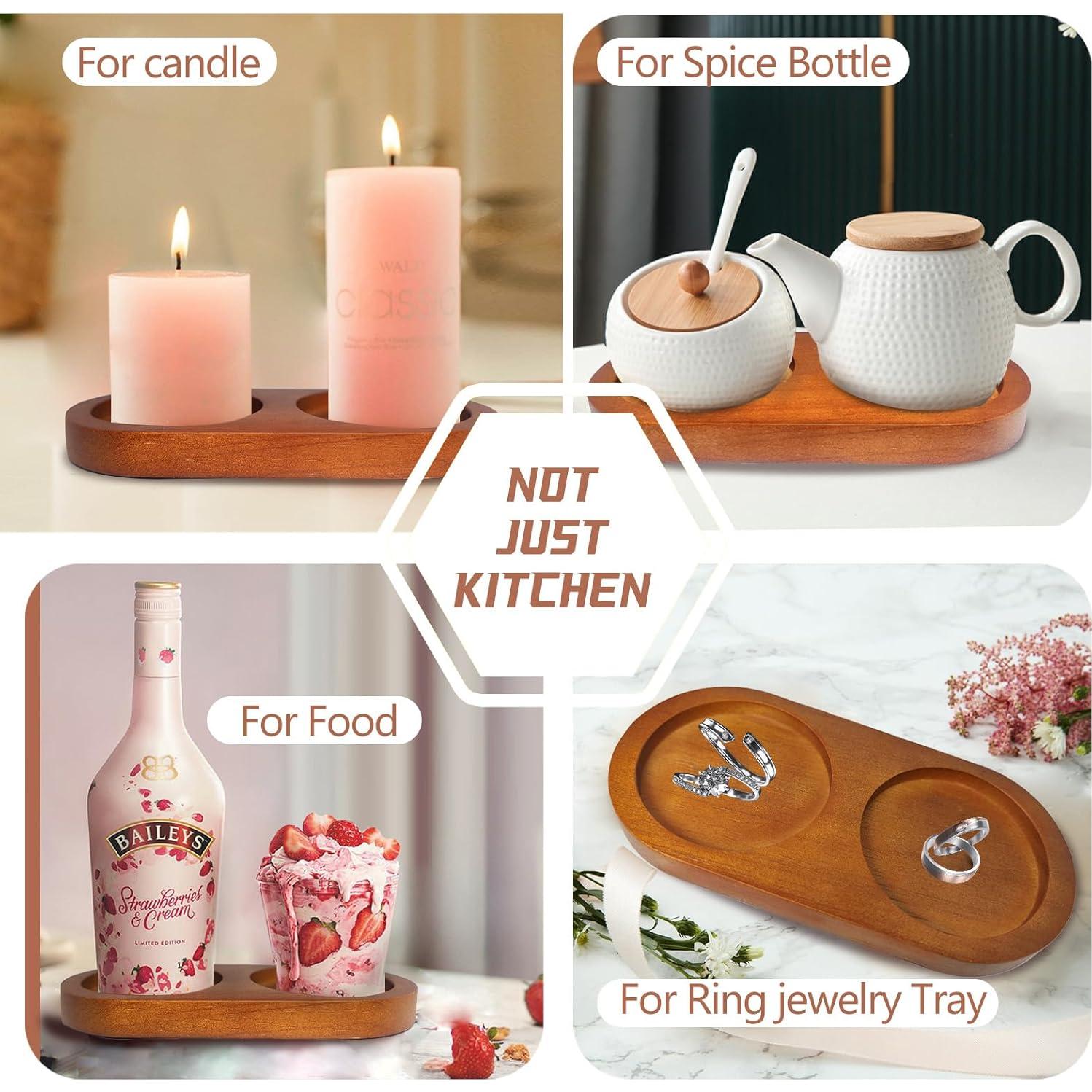 Bandeja para Molinillos de Sal y Pimienta Hion 7 cm Madera