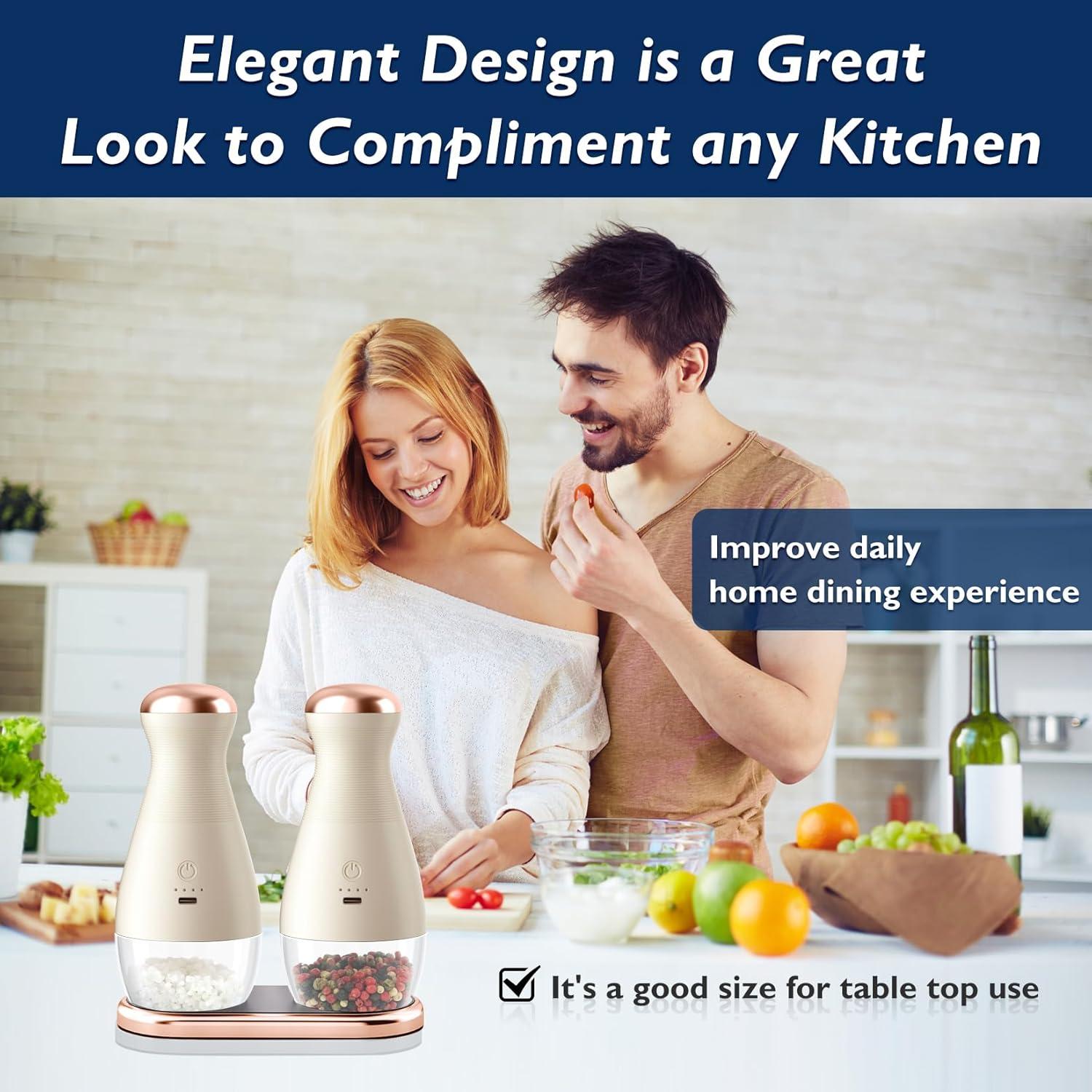 Juego de Molinillos Eléctricos de Sal y Pimienta Setron 2pcs