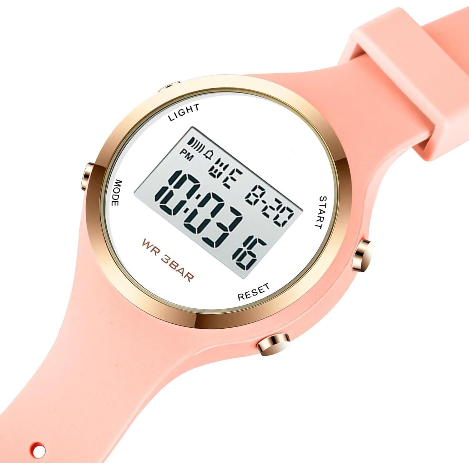 Reloj Deportivo XCZAP Digital Rosa Resistente al Agua 30M