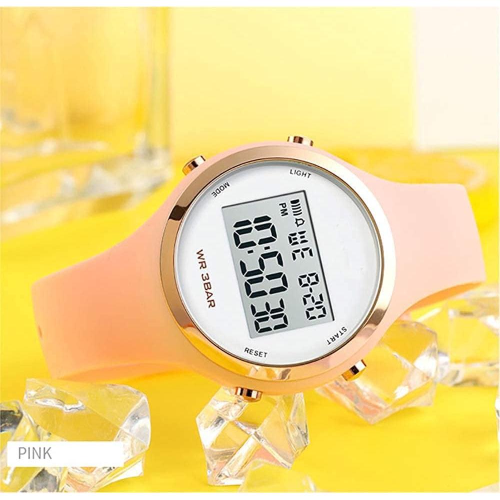 Reloj Deportivo XCZAP Digital Rosa Resistente al Agua 30M