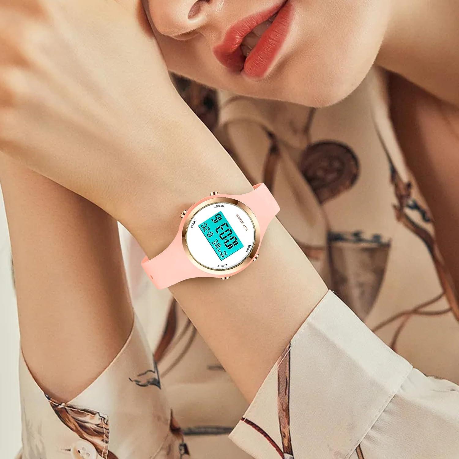 Reloj Deportivo XCZAP Digital Rosa Resistente al Agua 30M