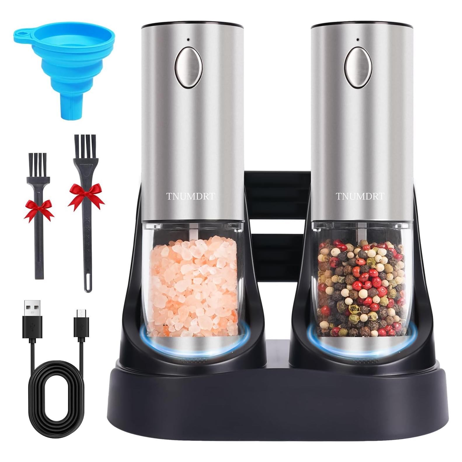 Juego de molinillos eléctricos TNUMDRT 90ml con carga USB