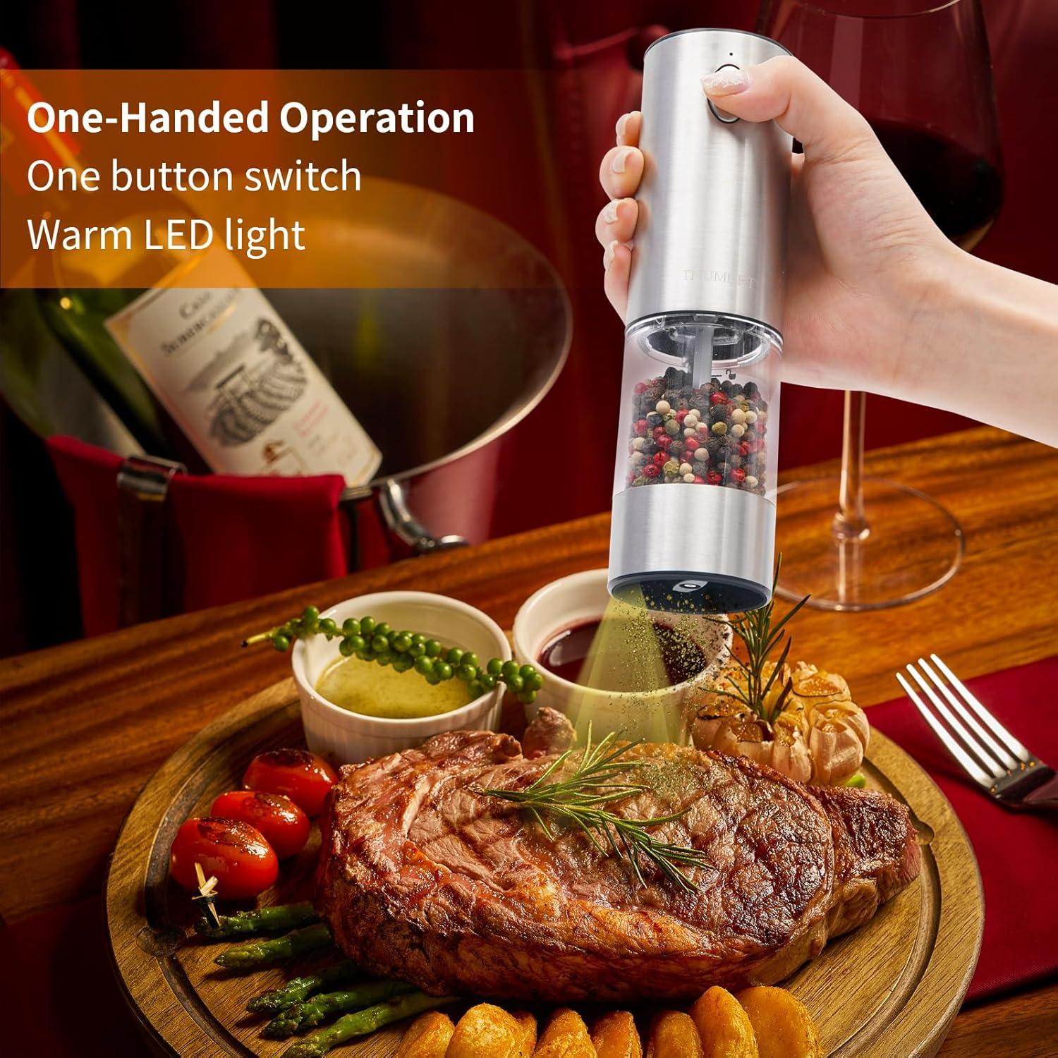 Juego de molinillos eléctricos TNUMDRT 90ml con carga USB