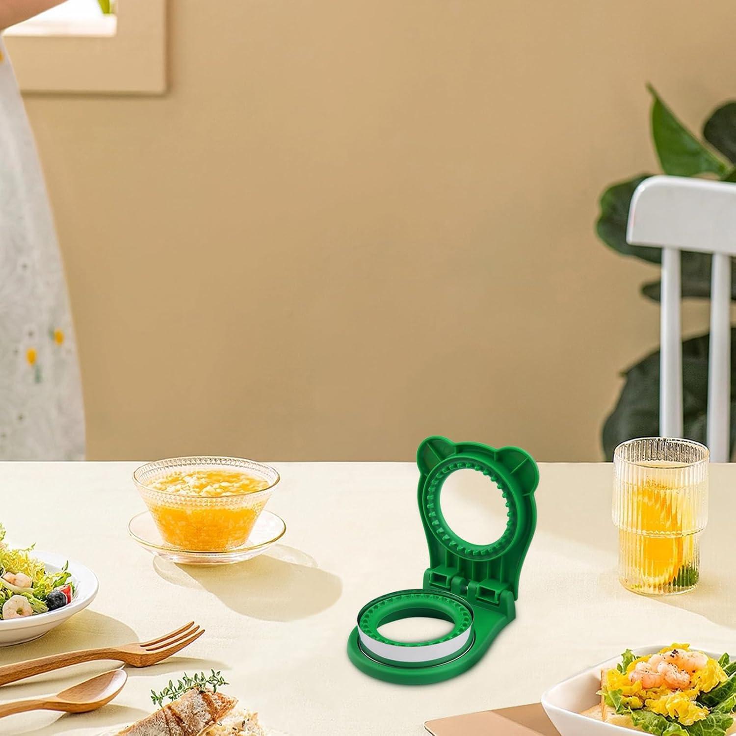 Cortador de Sándwich YOLCAR Verde Redondo Acero Inoxidable