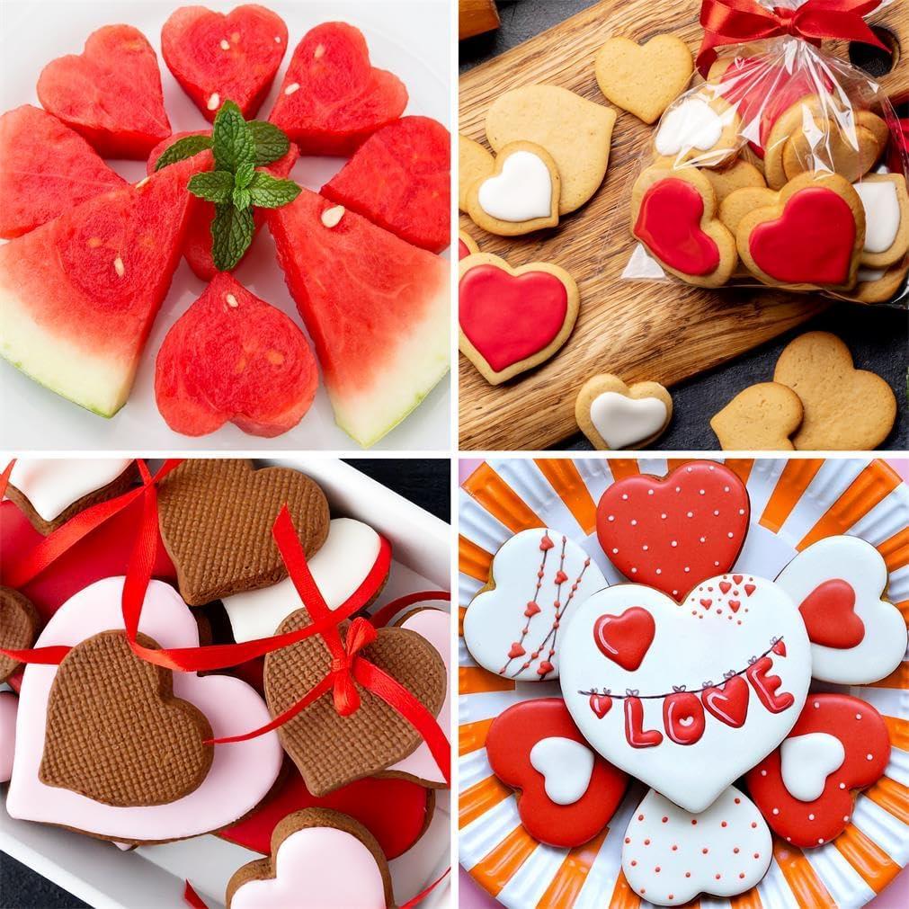 Juego de Cortadores de Galletas Corazón BYkooc 8 Piezas