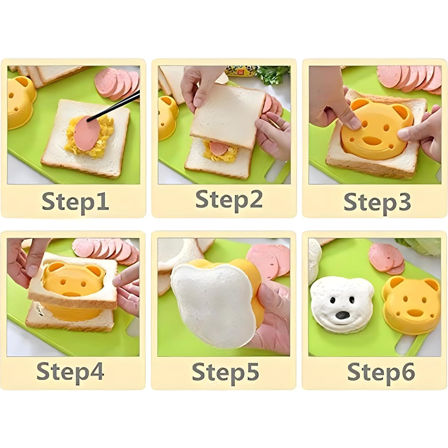 Juego de 7 cortadores de sándwich YOFAN en forma de oso