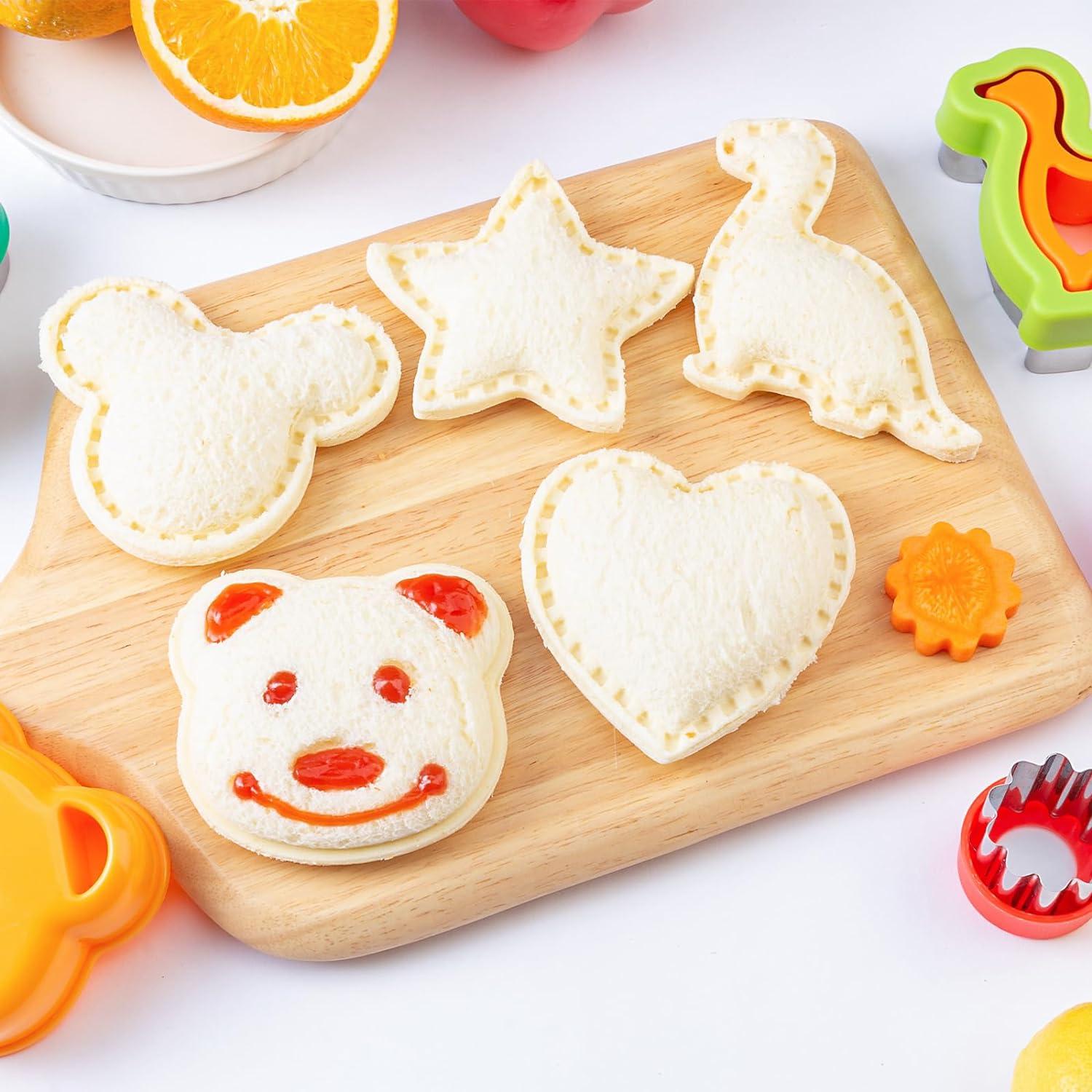 Cortadores de Sándwich para Niños Kimfead 6 Pcs Variados