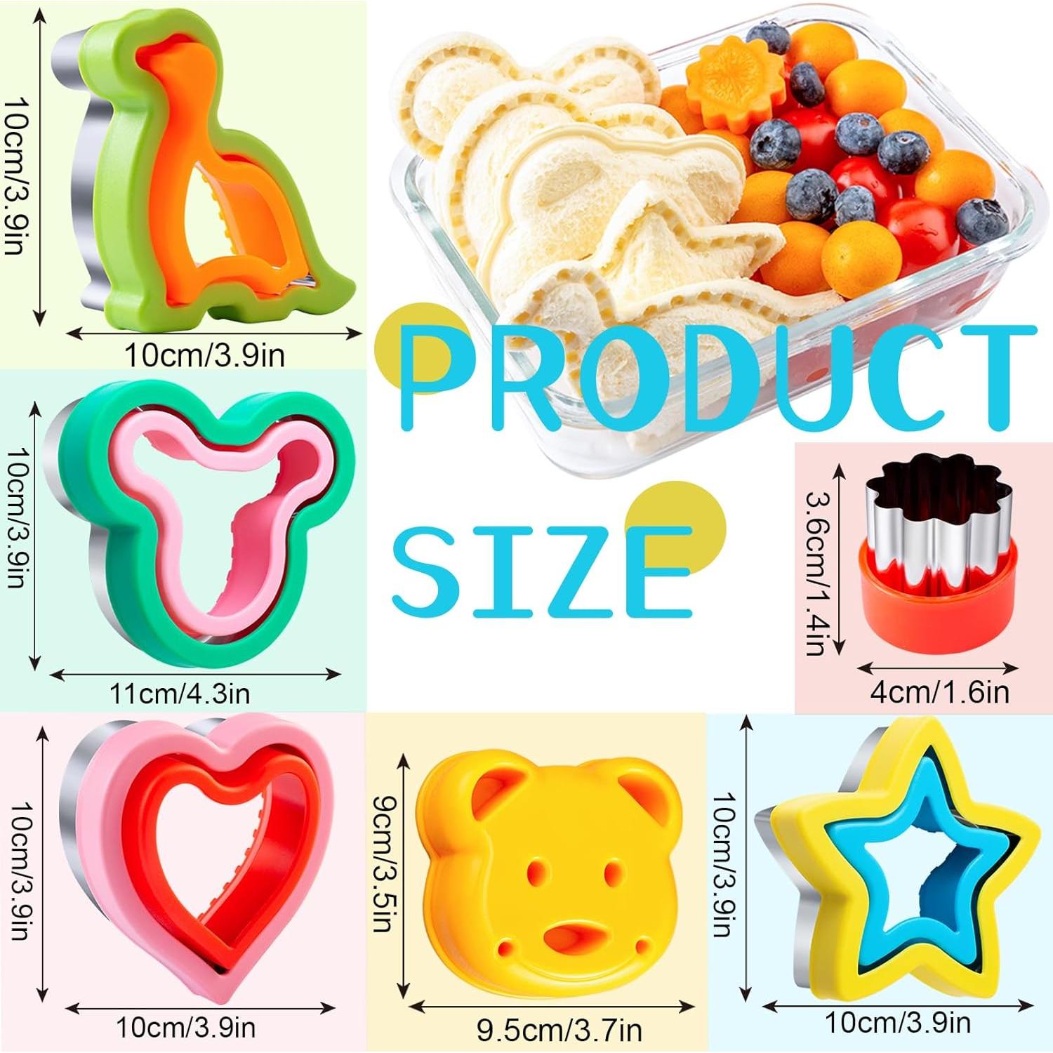 Cortadores de Sándwich para Niños Kimfead 6 Pcs Variados