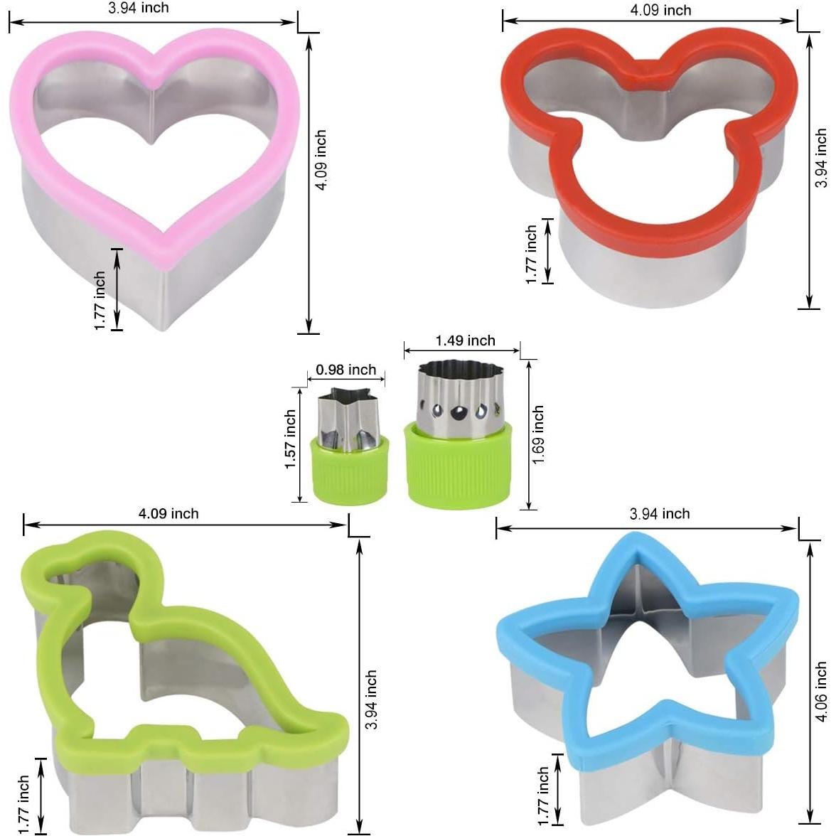 Juego de Cortadores de Sándwich Hhyn 12 Piezas Multicolor