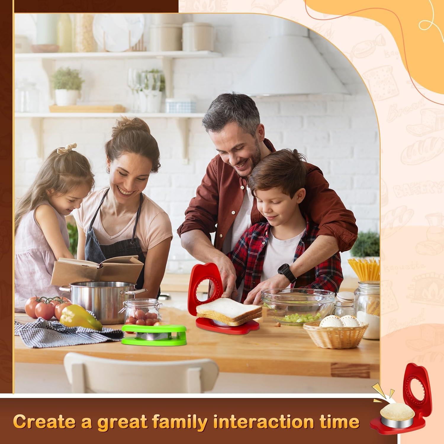 Cortador y Sellador de Sándwich Izzydodo Rojo 2 en 1