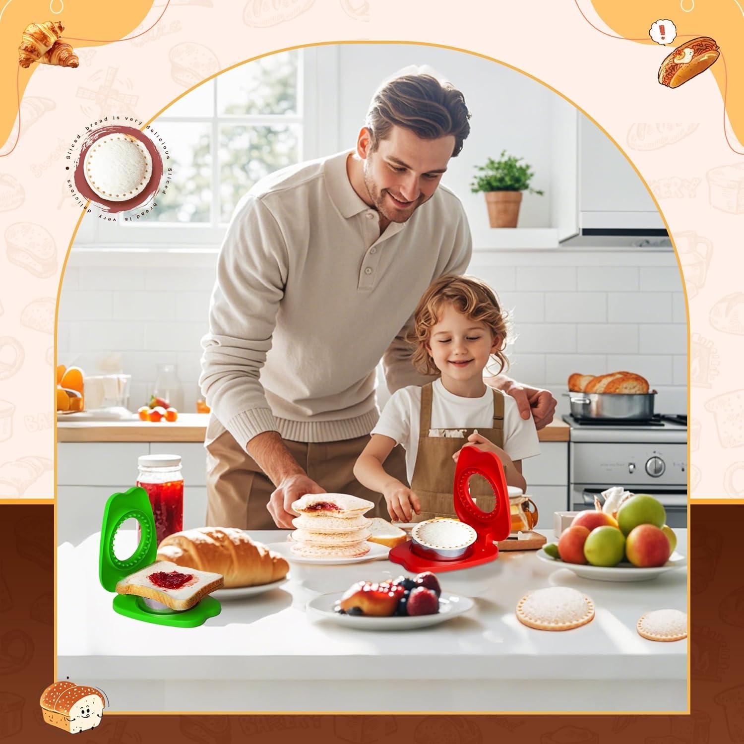 Cortador y Sellador de Sándwich Izzydodo Rojo 2 en 1