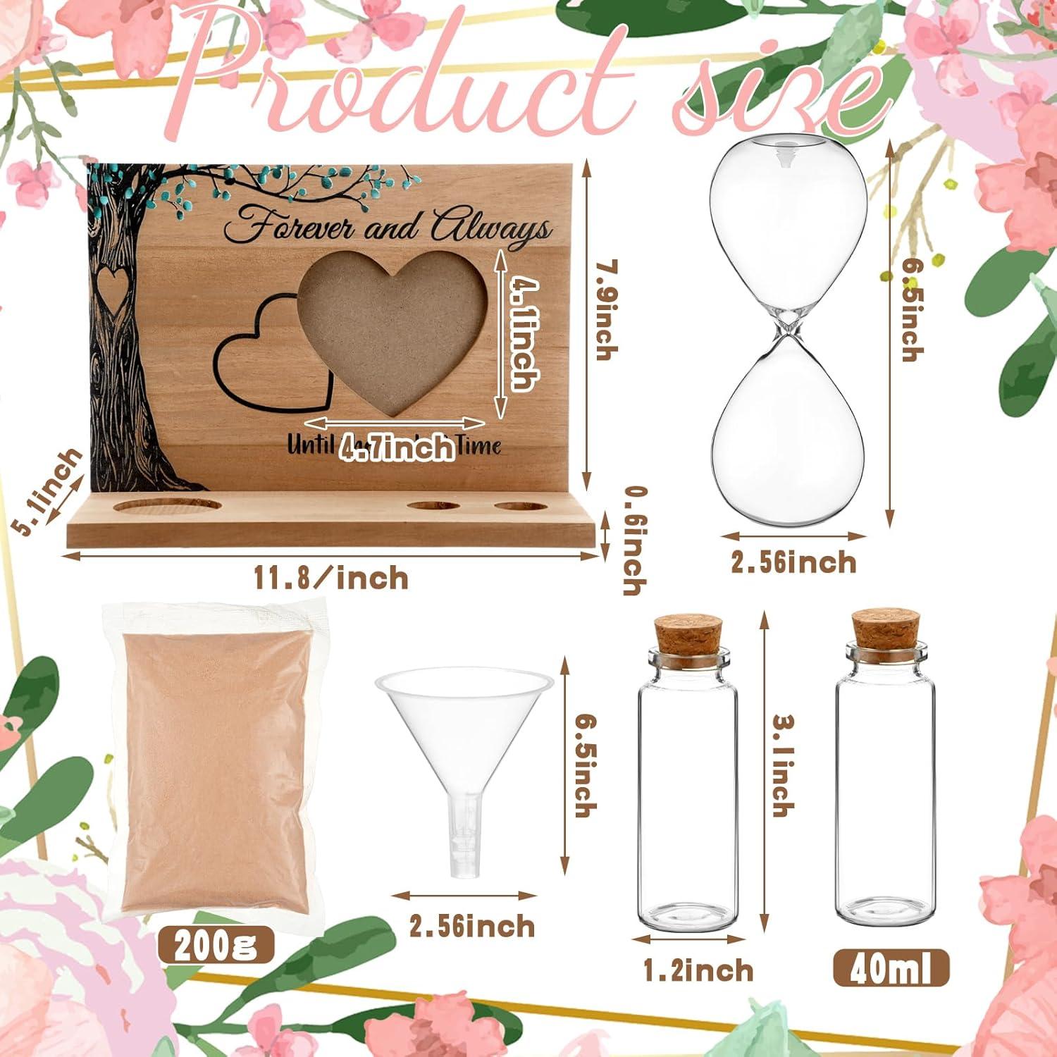 Kit Ceremonia Arena Sliner Reloj 60 Minutos Base Madera