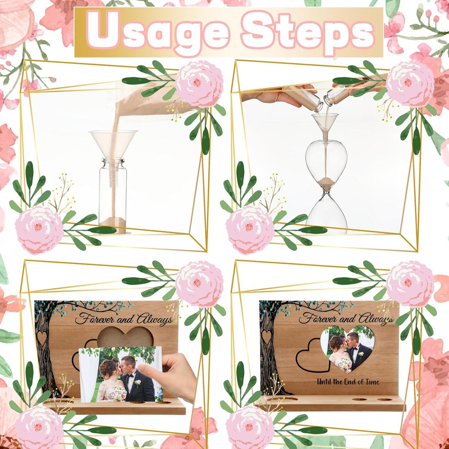 Kit Ceremonia Arena Sliner Reloj 60 Minutos Base Madera