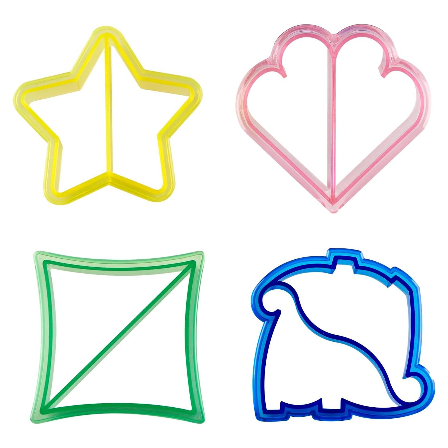 Cortadores de Sándwich HiempTru 4 Piezas Coloridos para Niños