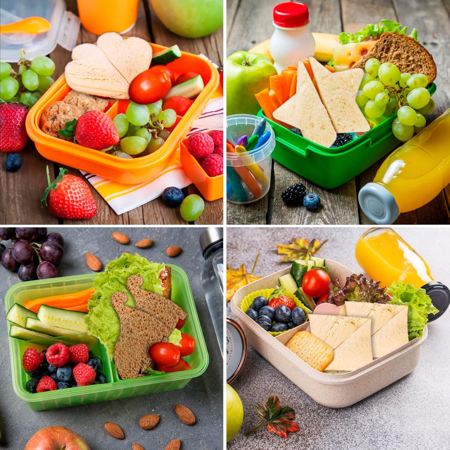 Cortadores de Sándwich HiempTru 4 Piezas Coloridos para Niños