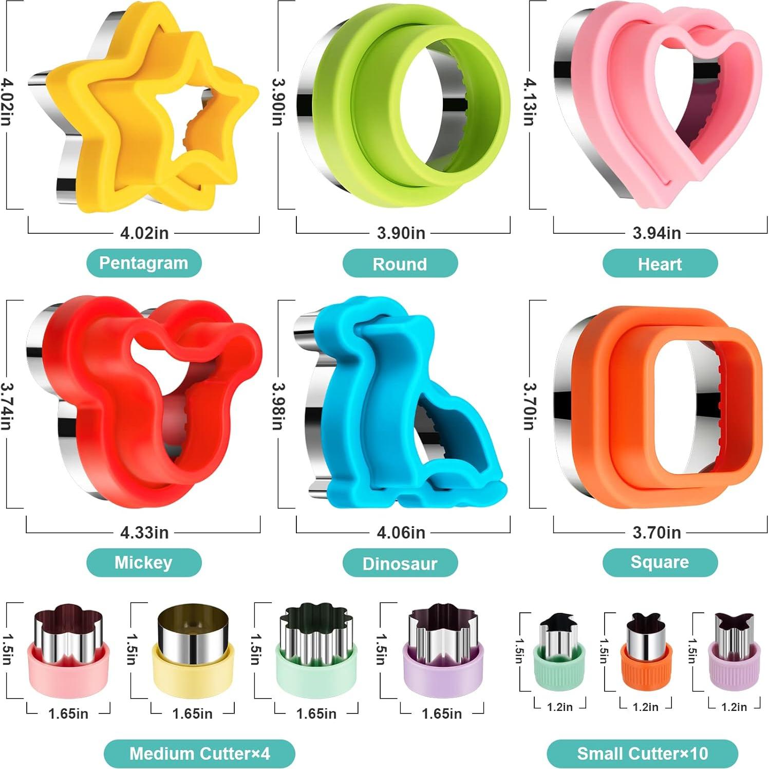 Juego de 20 Cortadores y Selladores de Sándwich Tiblue