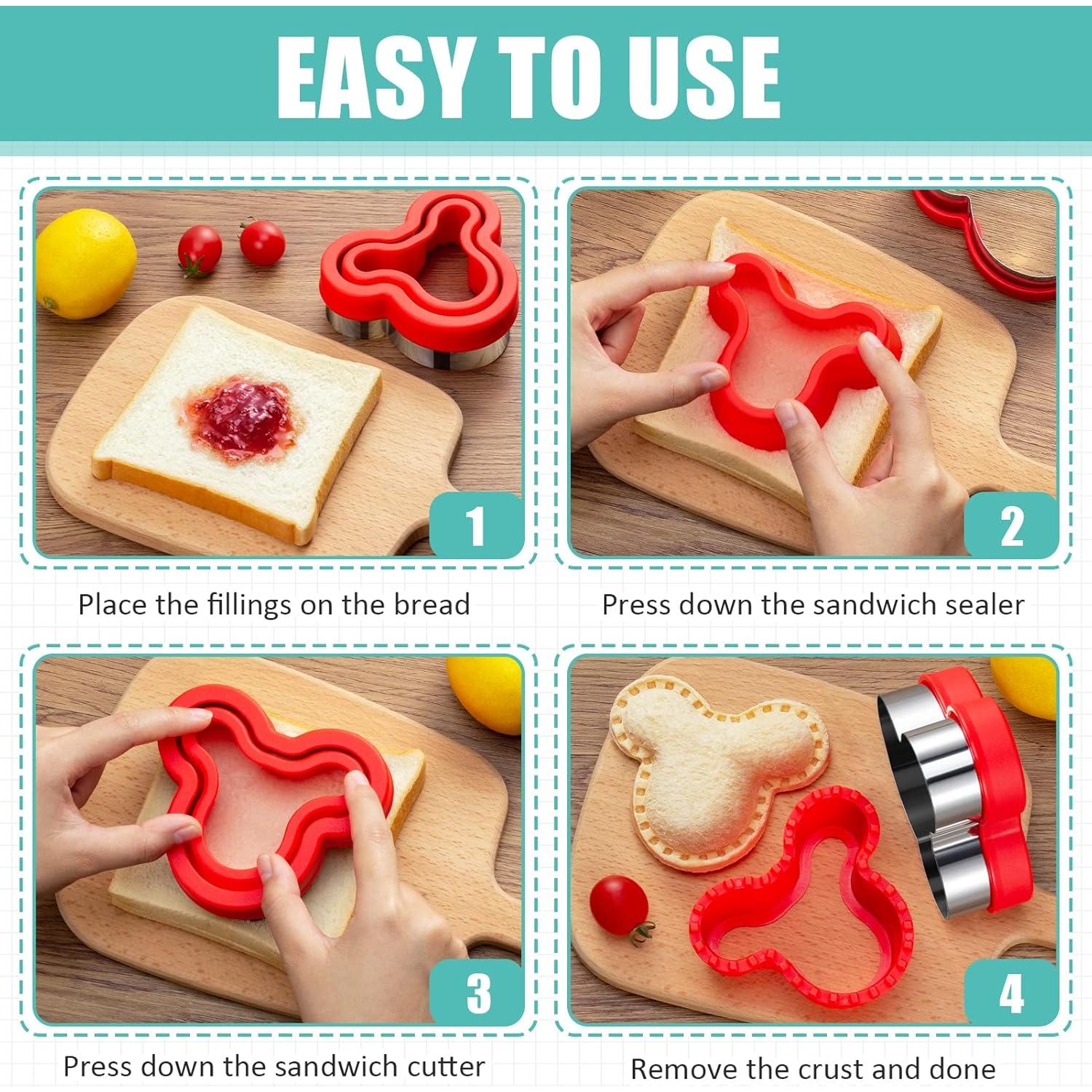 Juego de 20 Cortadores y Selladores de Sándwich Tiblue