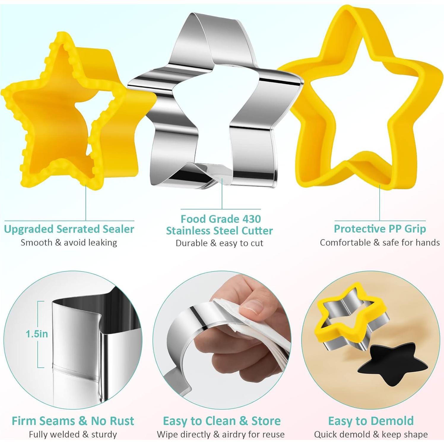 Juego de 20 Cortadores y Selladores de Sándwich Tiblue