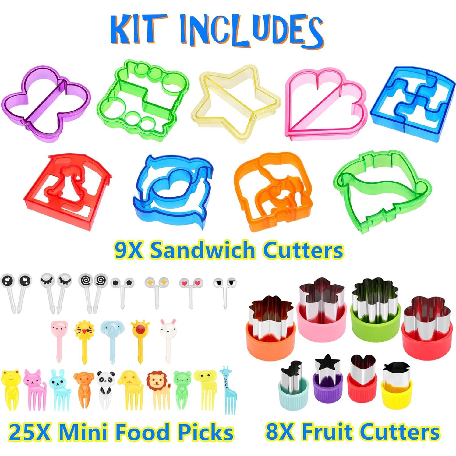 Juego de Cortadores de Sándwich FUNGYAND 45 en 1 para Bento