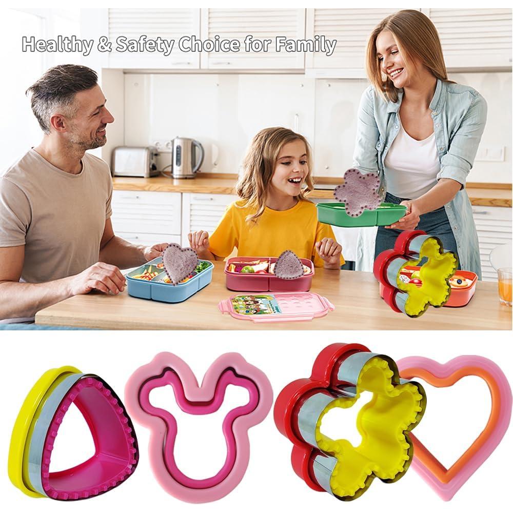 Juego de 4 Cortadores y Selladores de Sándwich Aoerfes