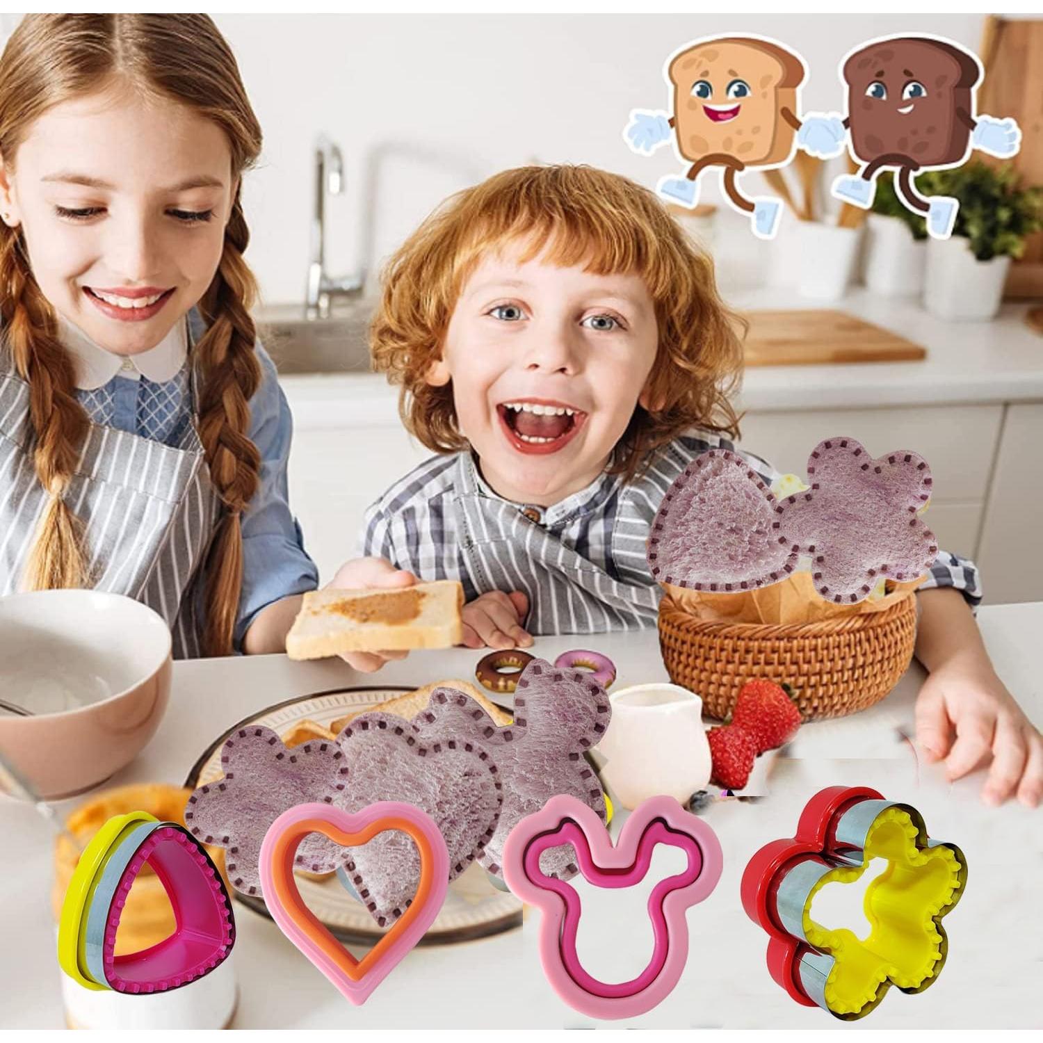 Juego de 4 Cortadores y Selladores de Sándwich Aoerfes