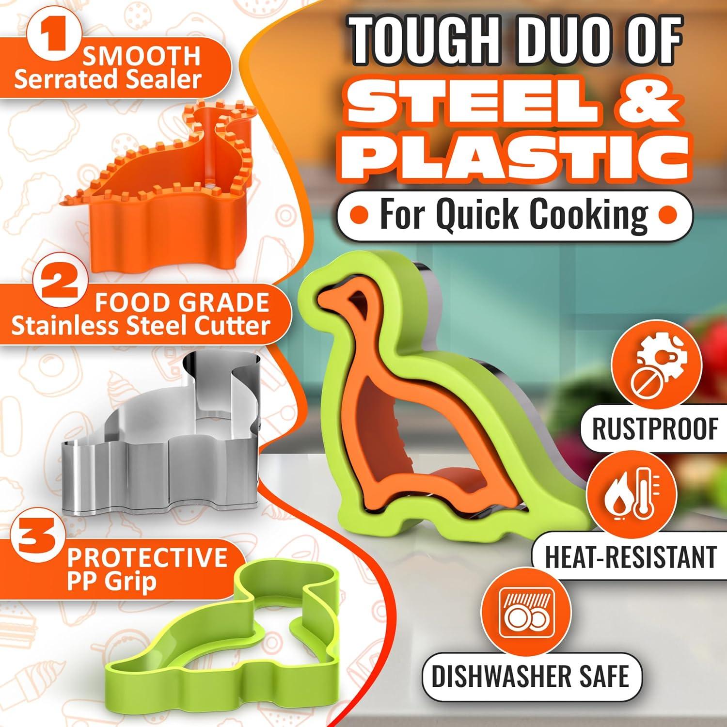 Juego de Cortadores de Sándwiches HYQO 4 Piezas Multicolor