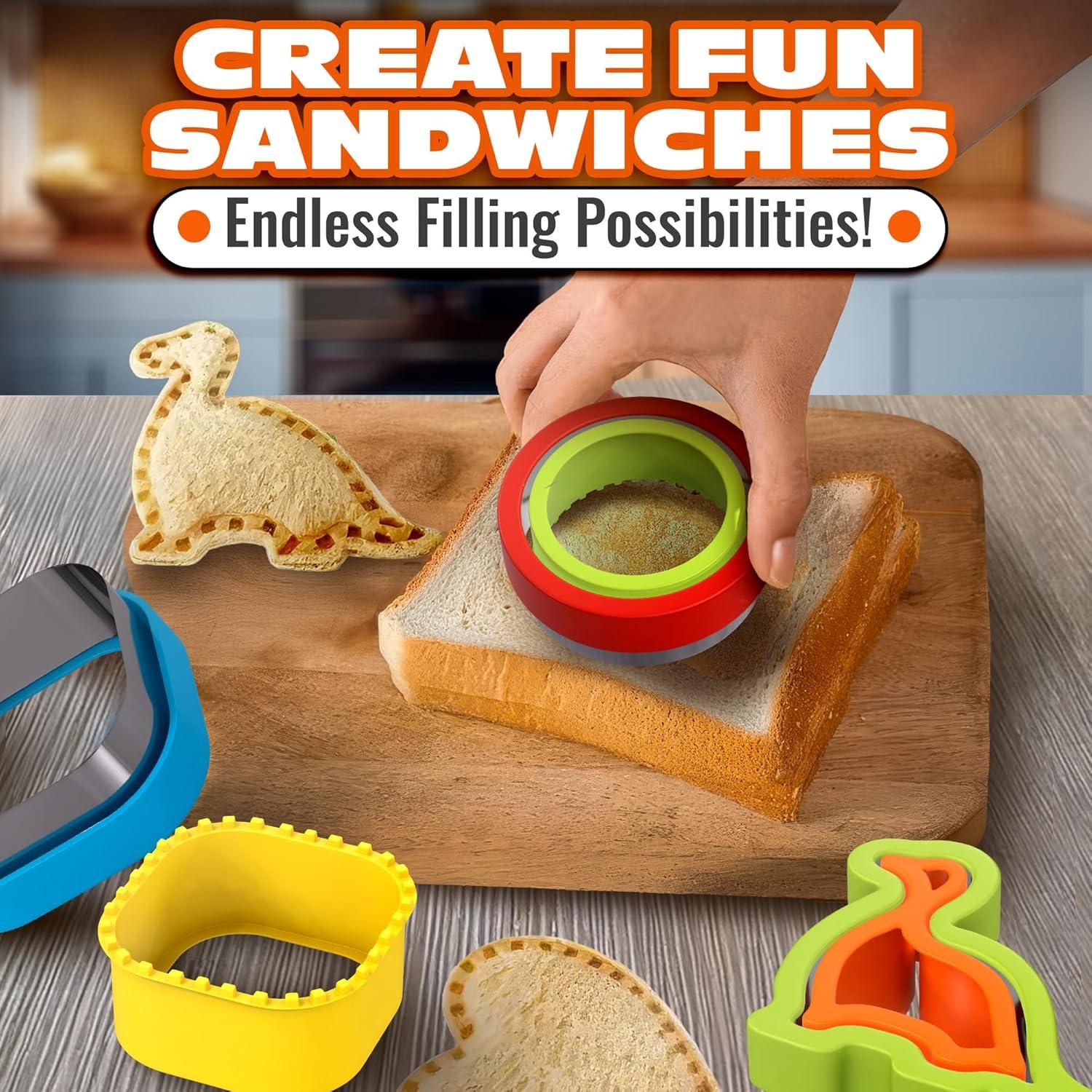 Juego de Cortadores de Sándwiches HYQO 4 Piezas Multicolor