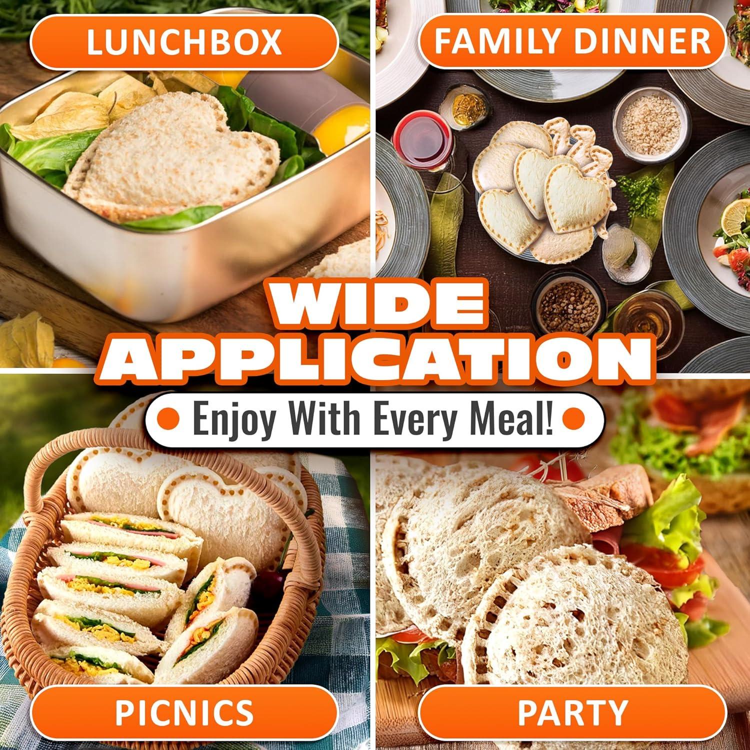 Juego de Cortadores de Sándwiches HYQO 4 Piezas Multicolor