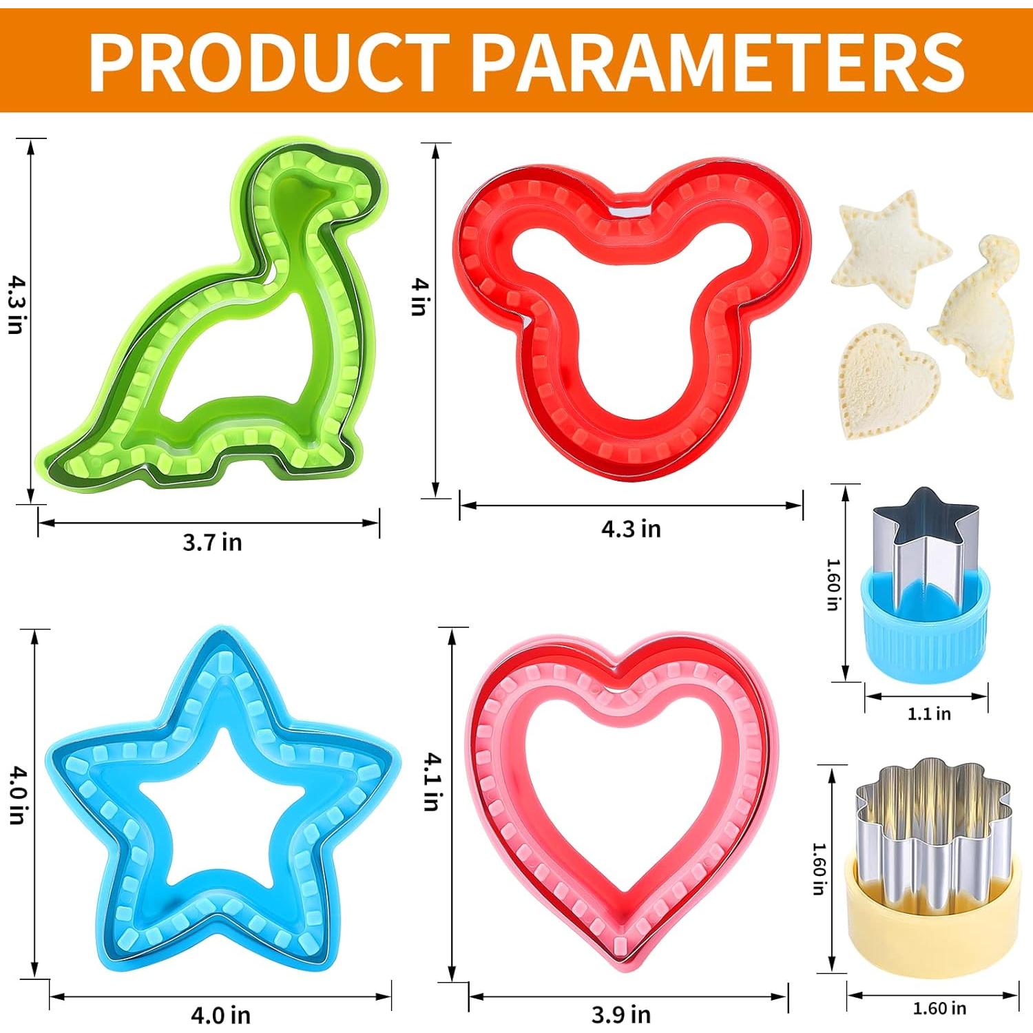 Juego de Cortadores y Selladores de Sándwich BakingWorld 14 Piezas