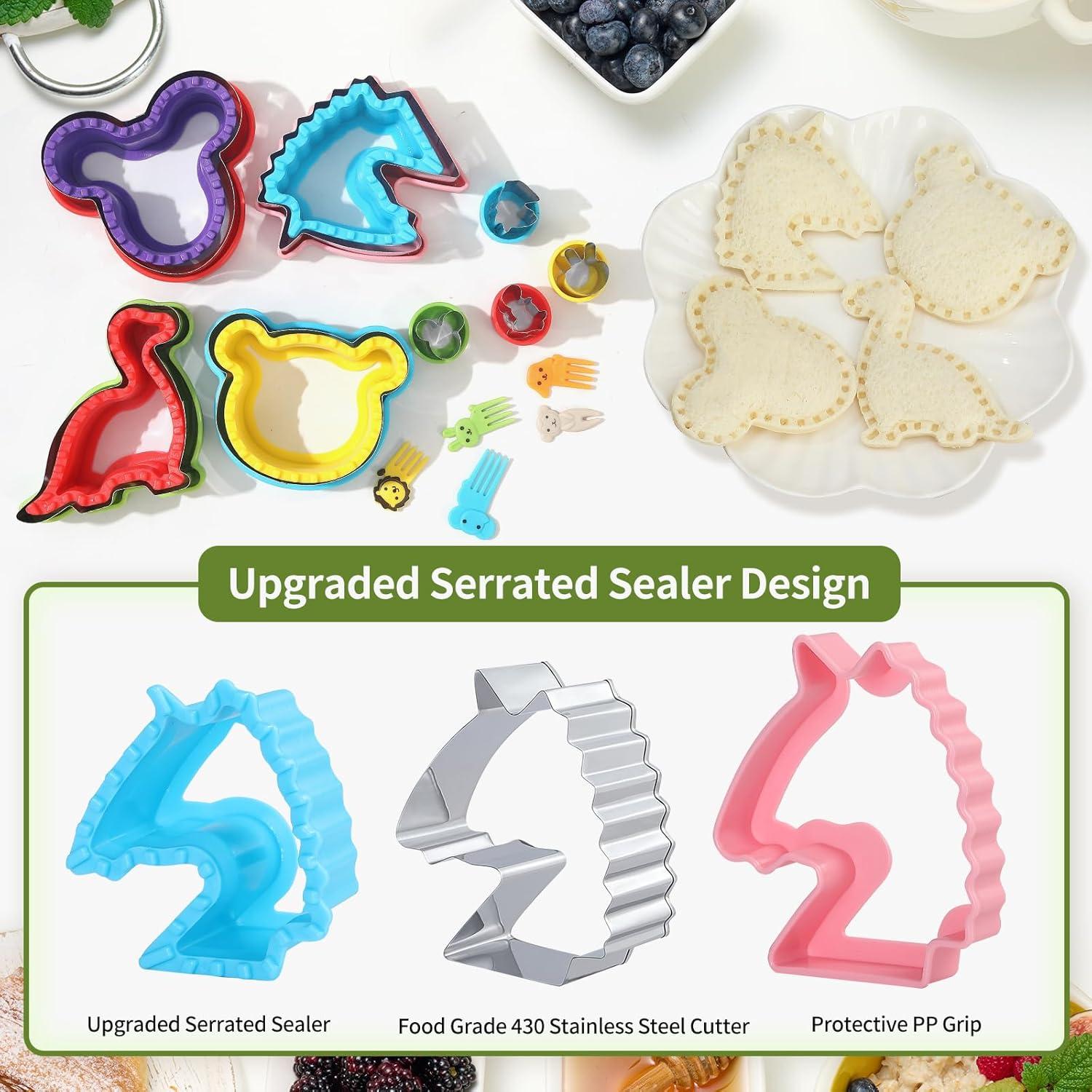 Juego de Cortadores y Selladores de Sándwich MUYIYAMEI 4 Piezas