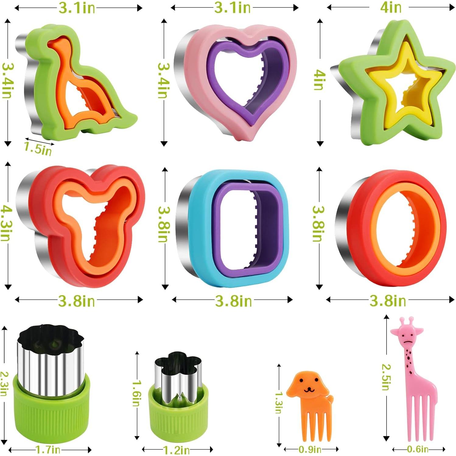 Juego de Cortadores de Sándwich 34pcs TAOUNOA - Animales y Formas