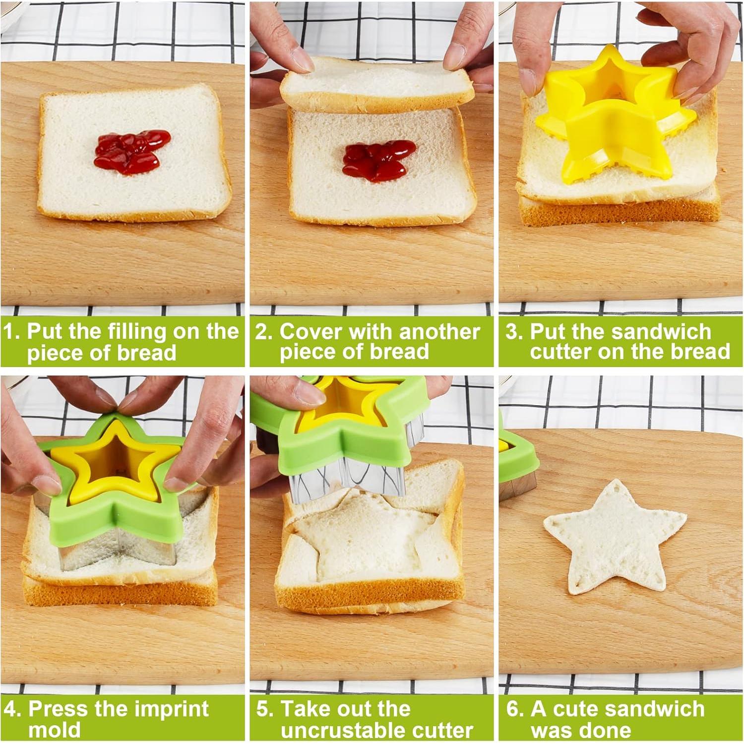 Juego de Cortadores de Sándwich 34pcs TAOUNOA - Animales y Formas