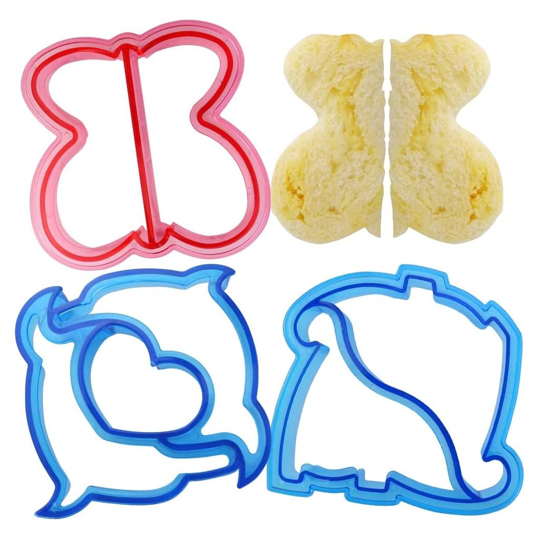 Cortadores de Sándwich HENGKE 3 Pcs Dinosaurio Delfín Mariposa