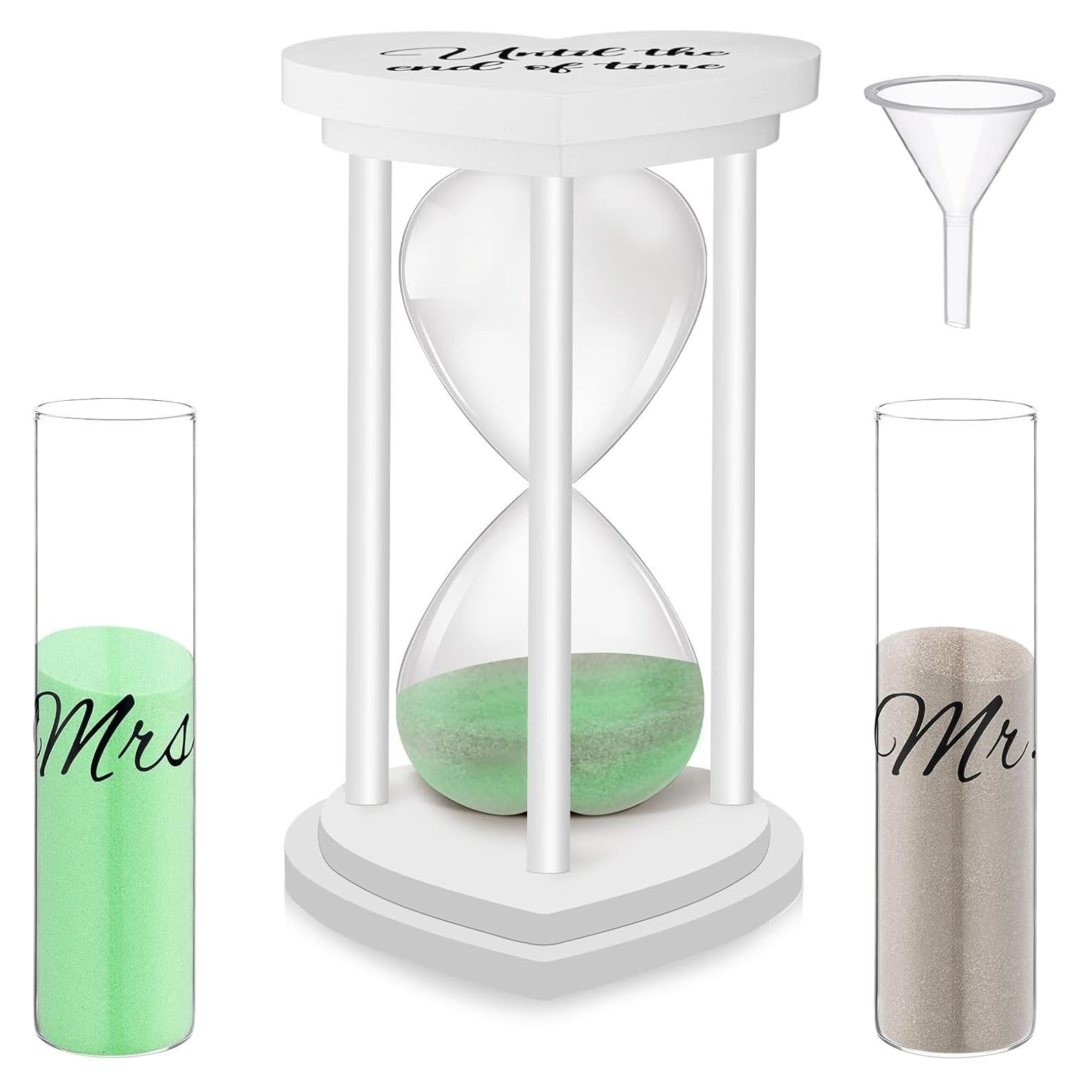 Reloj de Arena de Madera Anglechic con Jarrones y Arena