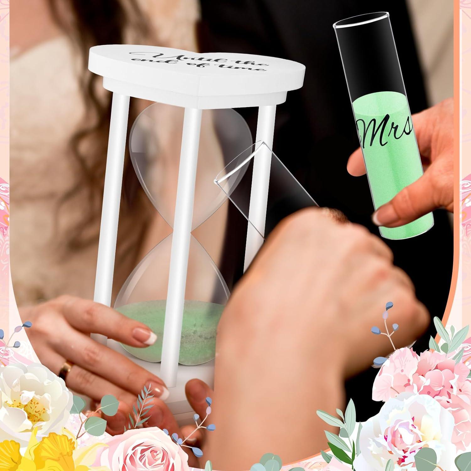 Reloj de Arena de Madera Anglechic con Jarrones y Arena