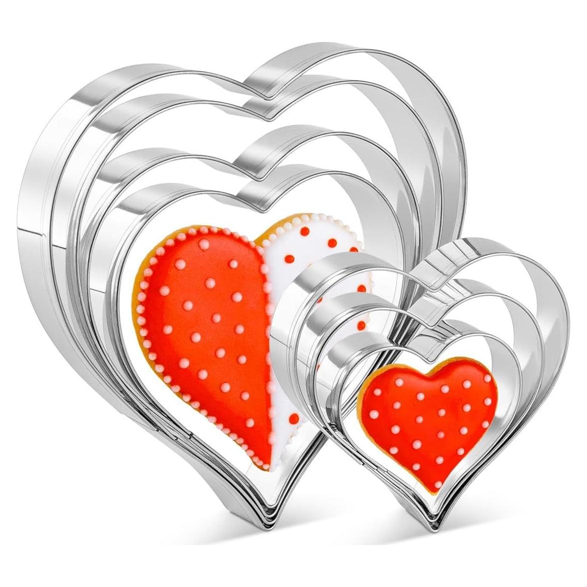 Juego de Cortadores de Galletas Corazón KELOFKO - 7 Piezas