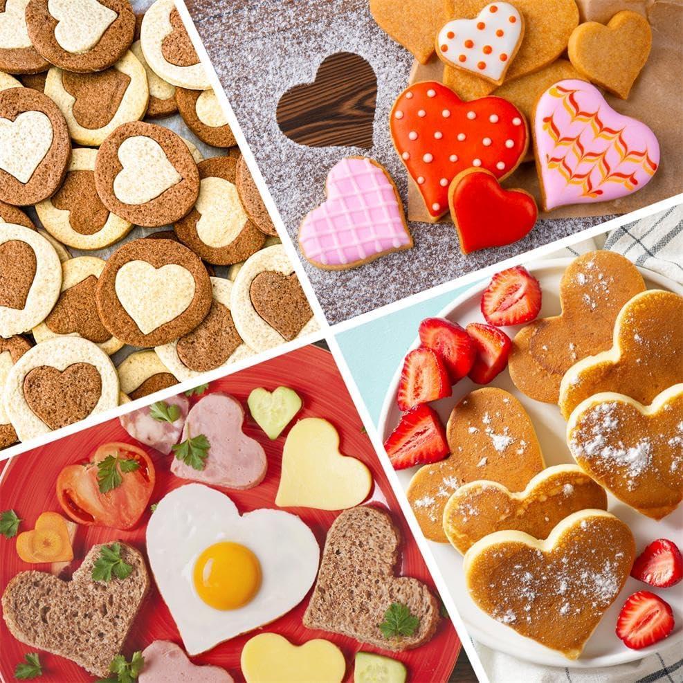 Juego de Cortadores de Galletas Corazón KELOFKO - 7 Piezas