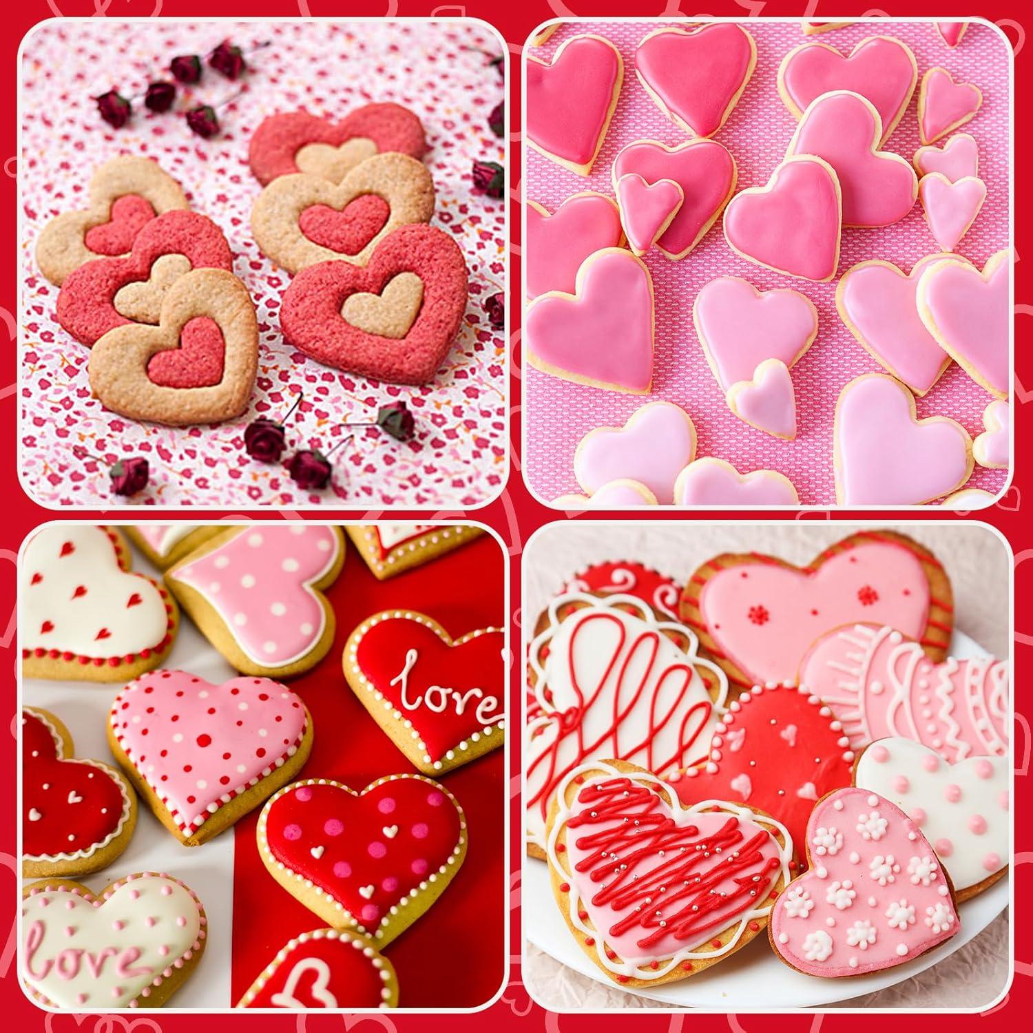 Juego de Cortadores de Galletas Corazón Sykuduerly 8 Pzs