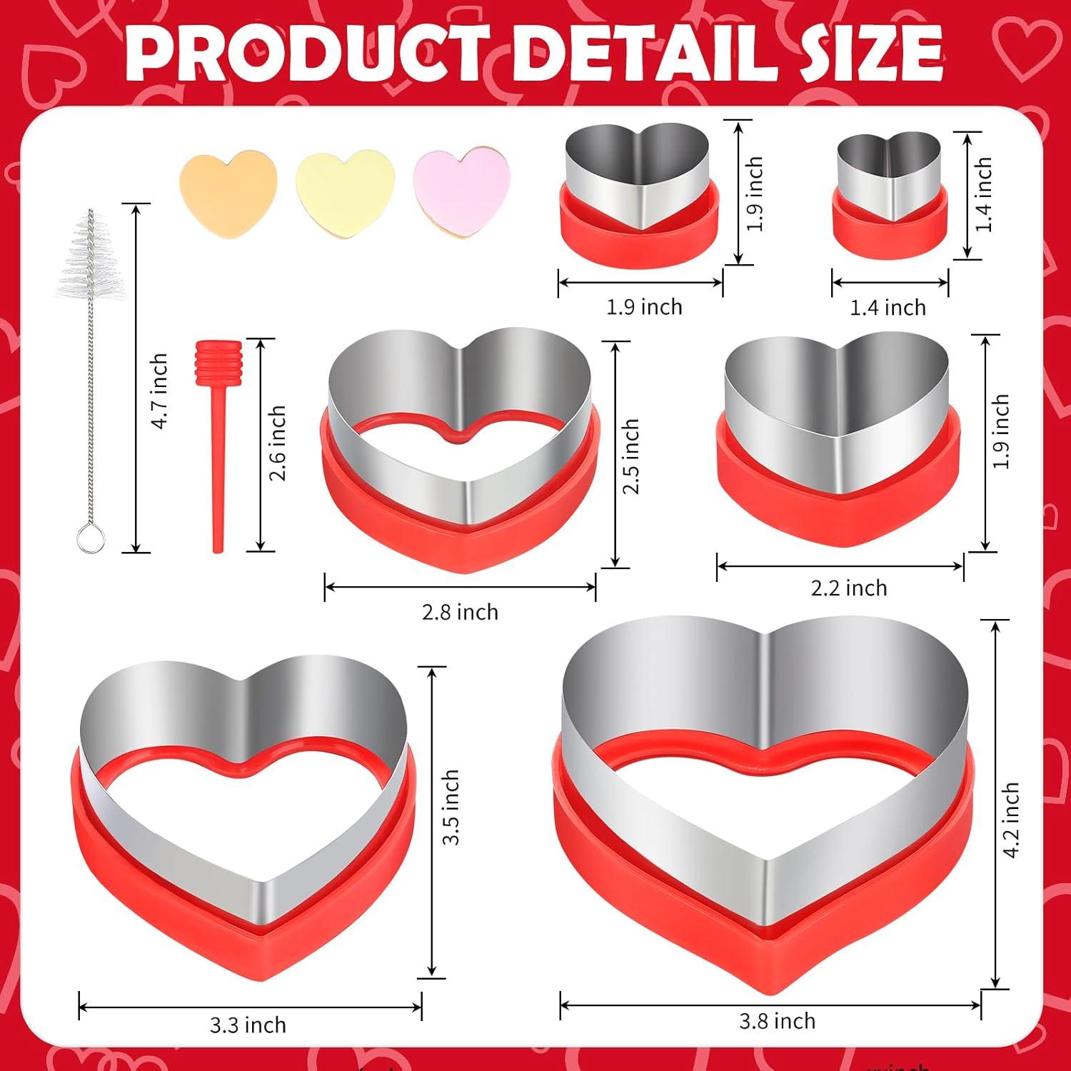 Juego de Cortadores de Galletas Corazón Sykuduerly 8 Pzs