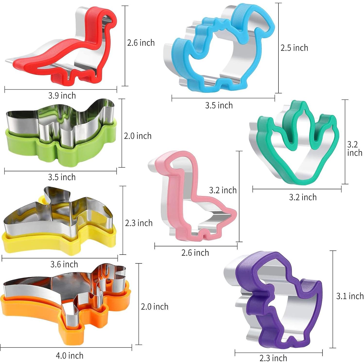 Juego de 8 Cortadores de Galletas Dinosaurio MUYIYAMEI