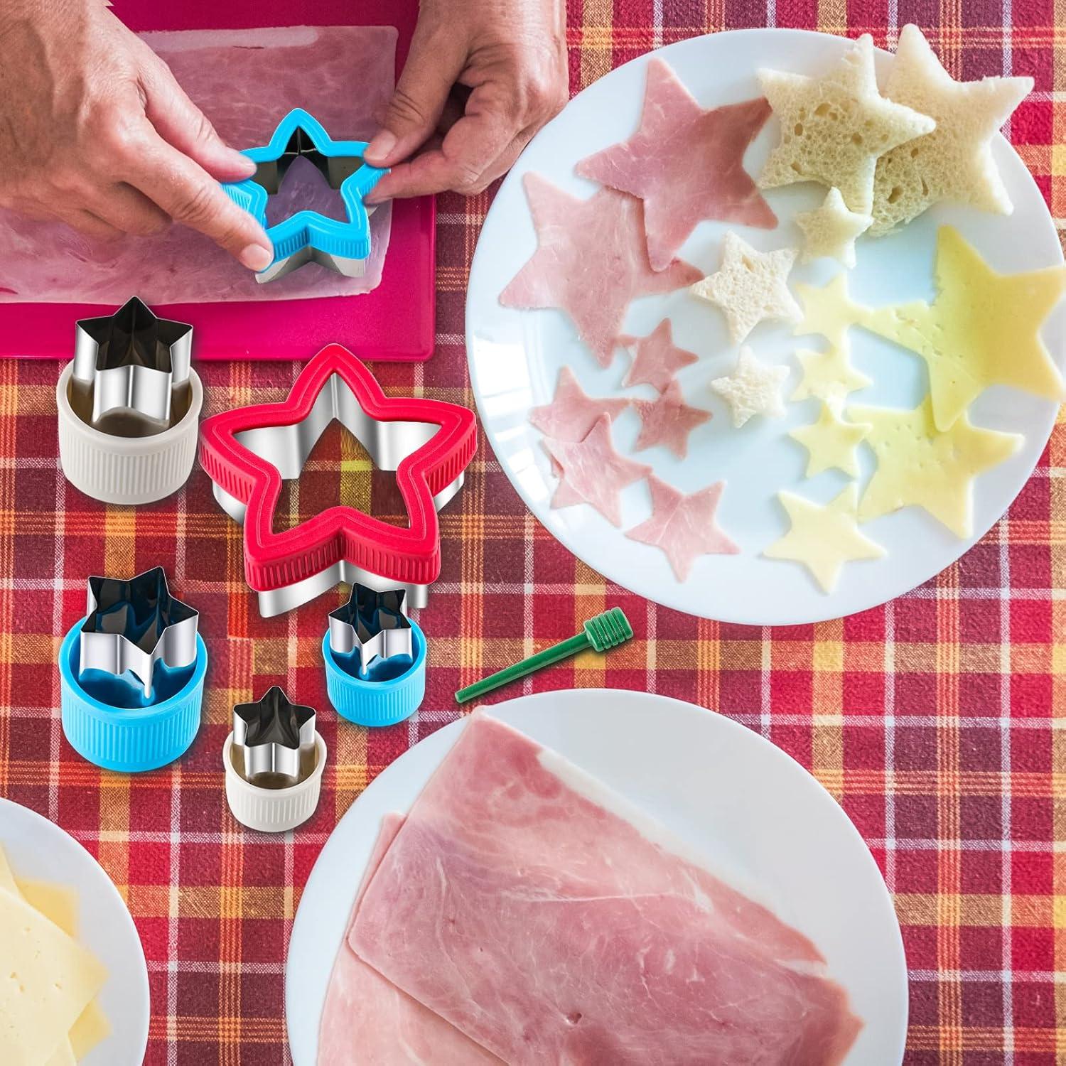 Juego de Cortadores de Galletas Estrella HiHITAOO 9 Piezas