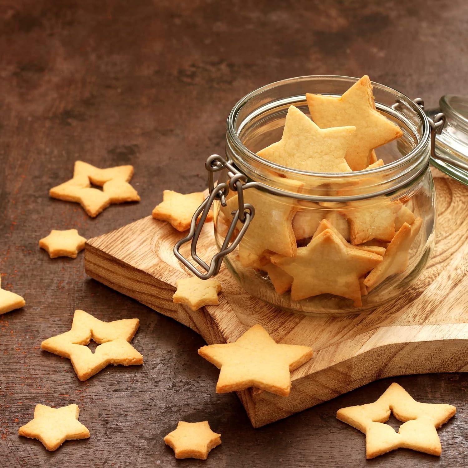 Juego de Cortadores de Galletas Estrella HiHITAOO 9 Piezas