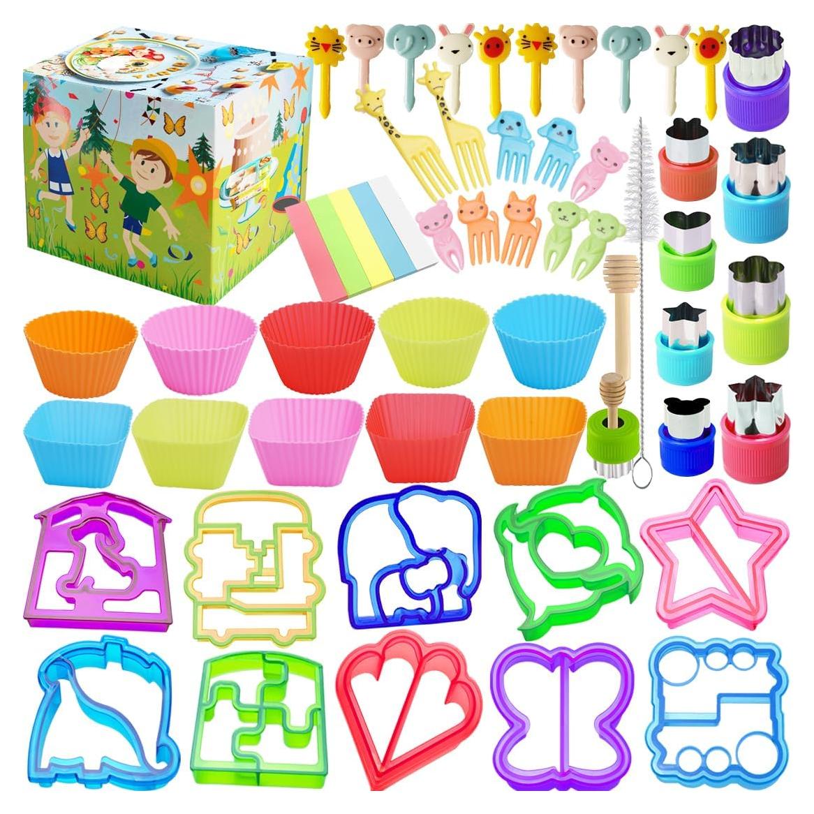 Cortadores de Sándwich Doiaz para Niños - 51 Piezas Multicolor