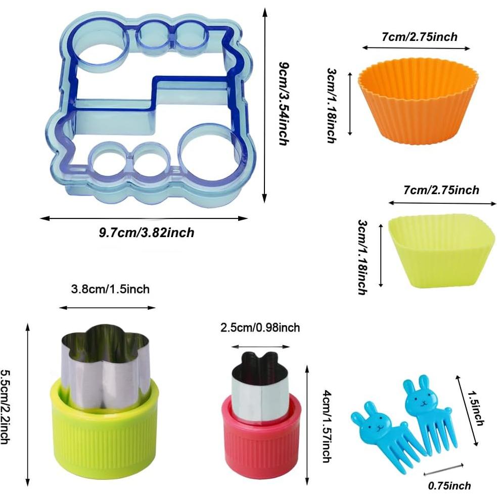 Cortadores de Sándwich Doiaz para Niños - 51 Piezas Multicolor