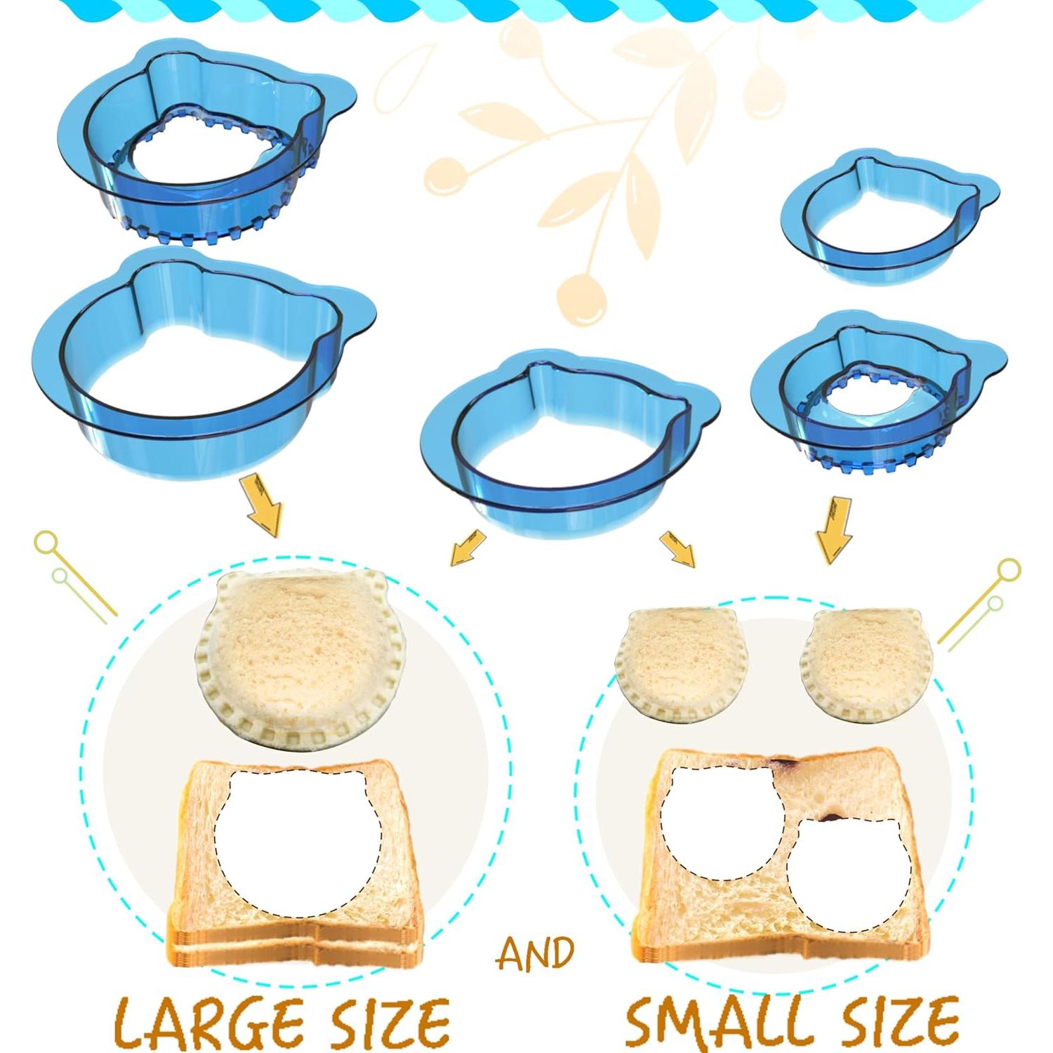 Cortador y Sellador de Sándwich YUMKT Oso Azul 5 Piezas