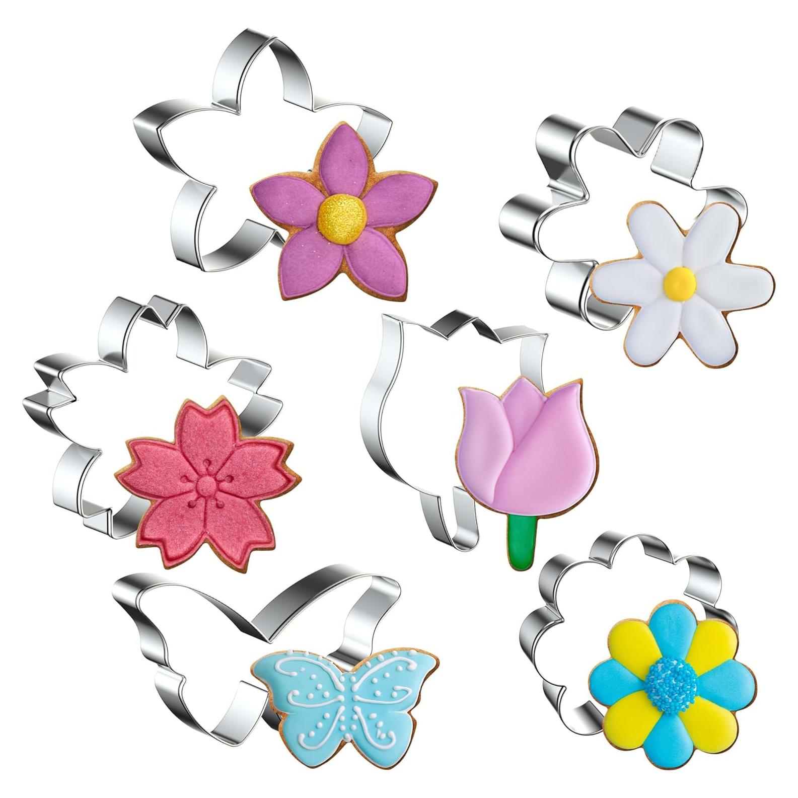 Juego de Cortadores de Galletas FUSOTO 6PCS Acero Inoxidable