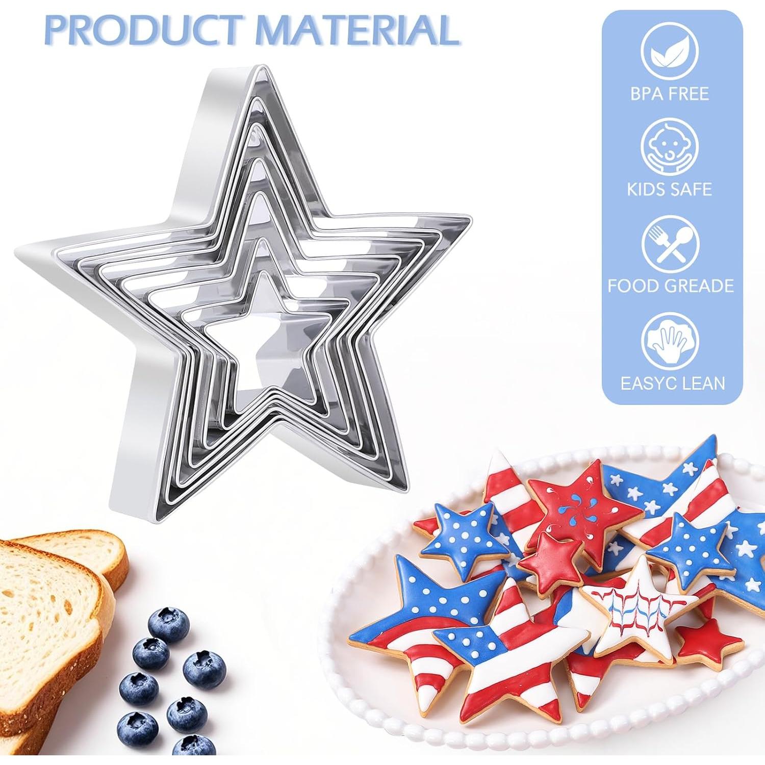 Juego de Cortadores de Galletas Estrella 7 Piezas BakingWorld